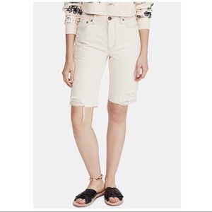 Free People We The Free Caroline Cut Off Shorts Off White size 27
